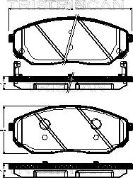 Triscan 8110 18013 - Тормозные колодки, дисковые, комплект autospares.lv