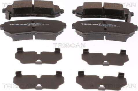 Triscan 8110 18032 - Тормозные колодки, дисковые, комплект autospares.lv