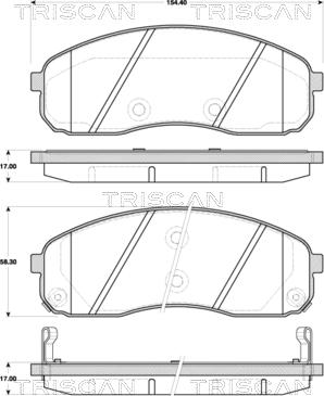 Triscan 8110 18021 - Тормозные колодки, дисковые, комплект autospares.lv