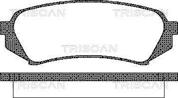 Triscan 0 986 AB2 126 - Тормозные колодки, дисковые, комплект autospares.lv