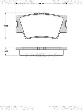 Triscan 8110 13069 - Тормозные колодки, дисковые, комплект autospares.lv