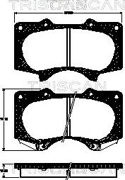 Triscan 8110 13064 - Тормозные колодки, дисковые, комплект autospares.lv