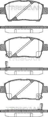 Triscan 8110 13033 - Тормозные колодки, дисковые, комплект autospares.lv