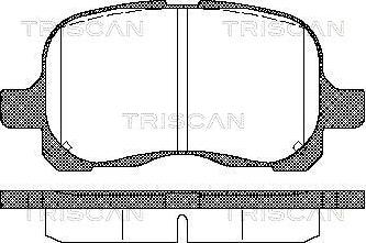 Triscan 8110 13020 - Тормозные колодки, дисковые, комплект autospares.lv