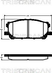 Triscan 8110 13074 - Тормозные колодки, дисковые, комплект autospares.lv