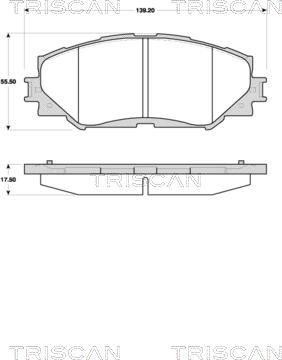 Triscan 8110 13070 - Тормозные колодки, дисковые, комплект autospares.lv