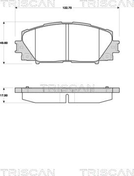 Triscan 8110 13071 - Тормозные колодки, дисковые, комплект autospares.lv