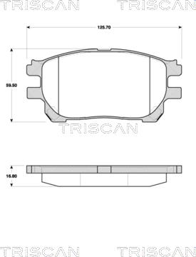 Triscan 8110 13073 - Тормозные колодки, дисковые, комплект autospares.lv