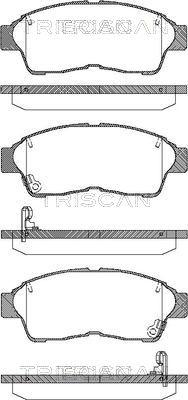 Triscan 8110 13157 - Тормозные колодки, дисковые, комплект autospares.lv