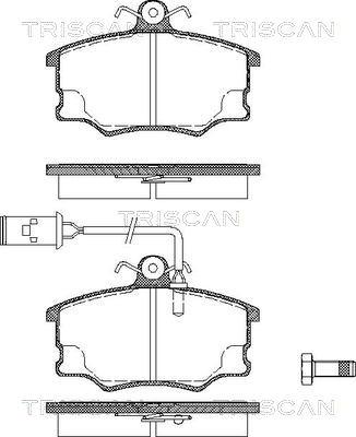 Triscan 8110 12956 - Тормозные колодки, дисковые, комплект autospares.lv