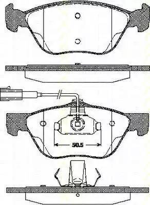 Triscan 8110 12005 - Тормозные колодки, дисковые, комплект autospares.lv