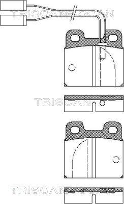 Triscan 8110 12008 - Тормозные колодки, дисковые, комплект autospares.lv