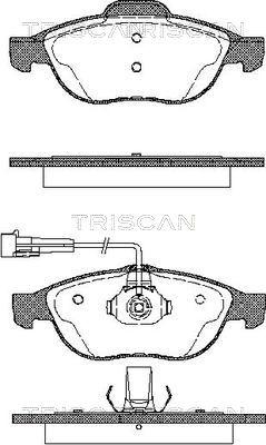 Triscan 8110 12002 - Тормозные колодки, дисковые, комплект autospares.lv