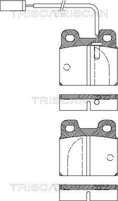 Triscan 8110 12011 - Тормозные колодки, дисковые, комплект autospares.lv