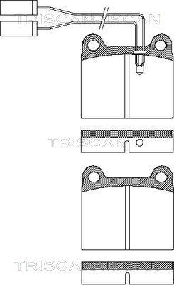 Triscan 8110 12740 - Тормозные колодки, дисковые, комплект autospares.lv