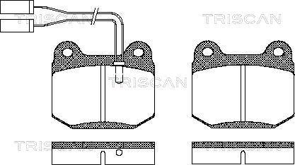 Triscan 8110 12741 - Тормозные колодки, дисковые, комплект autospares.lv