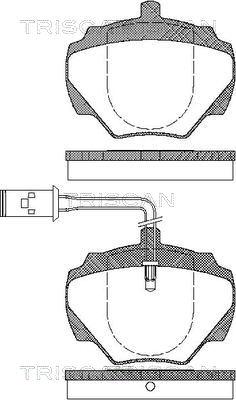 Triscan 8110 17007 - Тормозные колодки, дисковые, комплект autospares.lv