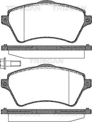 Triscan 8110 17016 - Тормозные колодки, дисковые, комплект autospares.lv