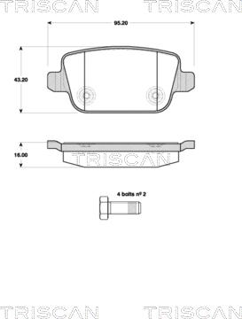 Triscan 8110 17024 - Тормозные колодки, дисковые, комплект autospares.lv