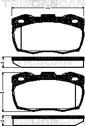 Triscan 8110 17021 - Тормозные колодки, дисковые, комплект autospares.lv