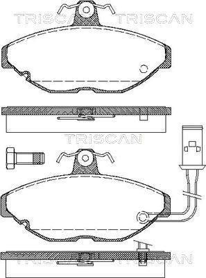 Triscan 8110 17851 - Тормозные колодки, дисковые, комплект autospares.lv