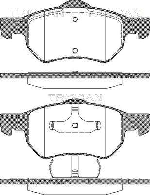 Triscan 8110 80598 - Тормозные колодки, дисковые, комплект autospares.lv