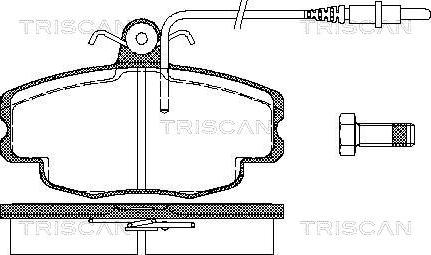 Triscan 8110 38982 - Тормозные колодки, дисковые, комплект autospares.lv