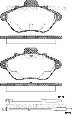 Triscan 8110 38931 - Тормозные колодки, дисковые, комплект autospares.lv