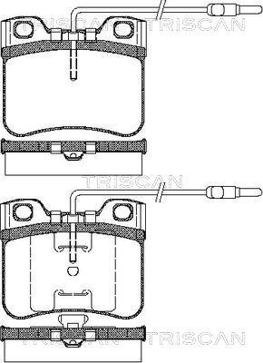 Triscan 8110 38932 - Тормозные колодки, дисковые, комплект autospares.lv