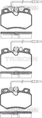 Triscan 8110 38002 - Тормозные колодки, дисковые, комплект autospares.lv