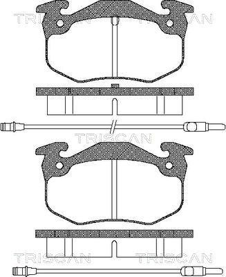 Triscan 8110 38780 - Тормозные колодки, дисковые, комплект autospares.lv