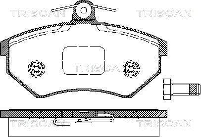 Triscan 8110 29986 - Тормозные колодки, дисковые, комплект autospares.lv