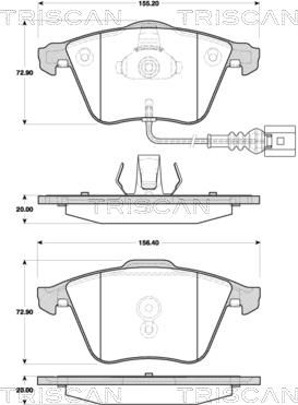 Triscan 8110 29069 - Тормозные колодки, дисковые, комплект autospares.lv