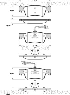 Triscan 8110 29060 - Тормозные колодки, дисковые, комплект autospares.lv