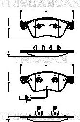 Triscan 8110 29068 - Тормозные колодки, дисковые, комплект autospares.lv