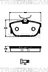 Triscan 8110 29063 - Тормозные колодки, дисковые, комплект autospares.lv