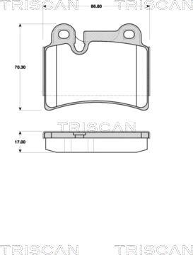 Triscan 8110 29067 - Тормозные колодки, дисковые, комплект autospares.lv