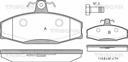 Triscan 8110 29007 - Тормозные колодки, дисковые, комплект autospares.lv