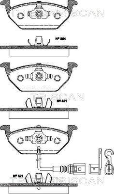 Triscan 8110 29039 - Тормозные колодки, дисковые, комплект autospares.lv