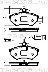 Triscan 8110 29071 - Тормозные колодки, дисковые, комплект autospares.lv