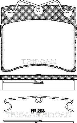 Triscan 8110 29153 - Тормозные колодки, дисковые, комплект autospares.lv