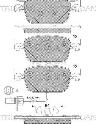 Triscan 8110 29186 - Тормозные колодки, дисковые, комплект autospares.lv