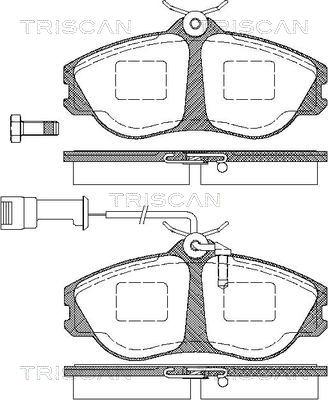 Triscan 8110 29890 - Тормозные колодки, дисковые, комплект autospares.lv