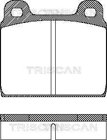 Triscan 0 986 TB2 050 - Тормозные колодки, дисковые, комплект autospares.lv
