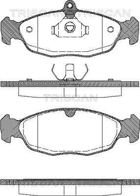 Triscan 8110 24957 - Тормозные колодки, дисковые, комплект autospares.lv