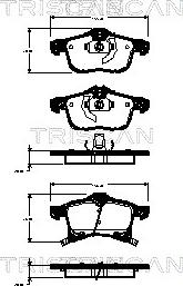 Triscan 8110 24025 - Тормозные колодки, дисковые, комплект autospares.lv