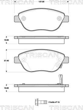 Triscan 8110 24028 - Тормозные колодки, дисковые, комплект autospares.lv