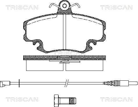 Triscan 8110 25005 - Тормозные колодки, дисковые, комплект autospares.lv