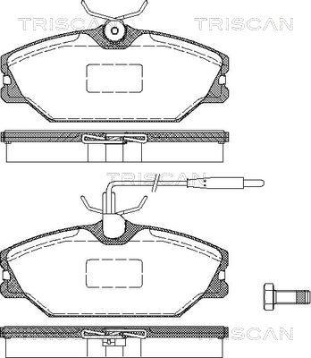 Triscan 8110 25003 - Тормозные колодки, дисковые, комплект autospares.lv