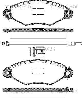 Triscan 8110 25015 - Тормозные колодки, дисковые, комплект autospares.lv